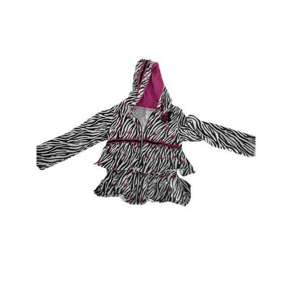 Nannette Lepore Girls Zebra Print Legging Pants & Jacket Outfit Set Size 4T - Picture 2 of 8